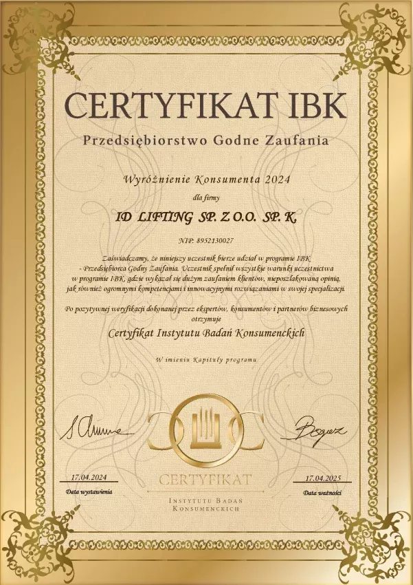 id-lifting-certyfikat